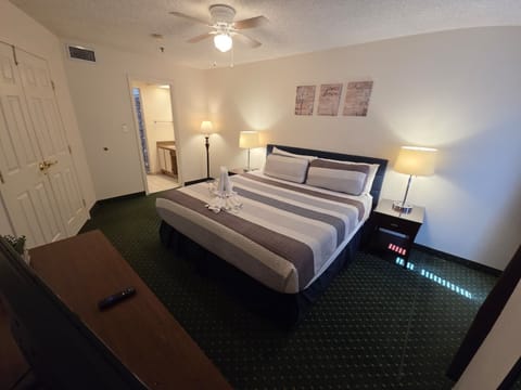 One super-comfy bed plus a new smart TV for movie nights.