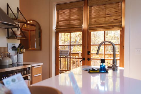 GloCabin's high-functioning petite kitchen