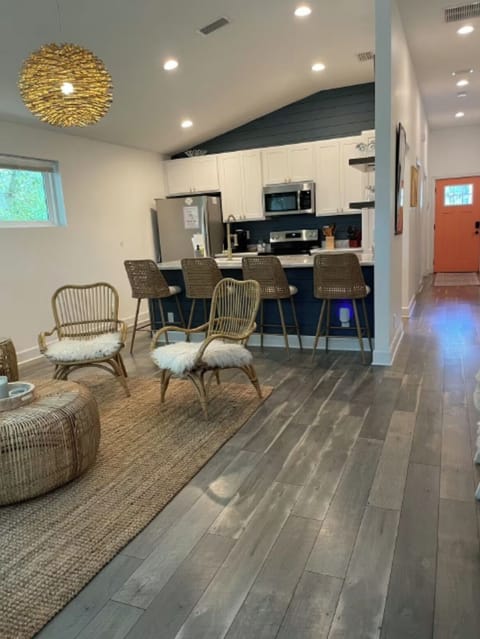 Looking from the back door to the front of the house