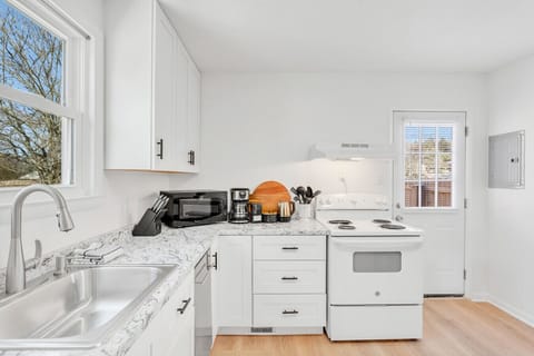 Well stocked kitchen.