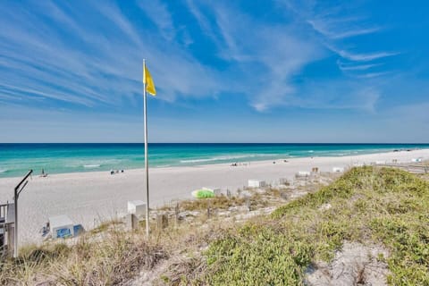 Sugar-white sand and turquoise Gulf water just steps from the resort - spontaneous beach days are the whole point.