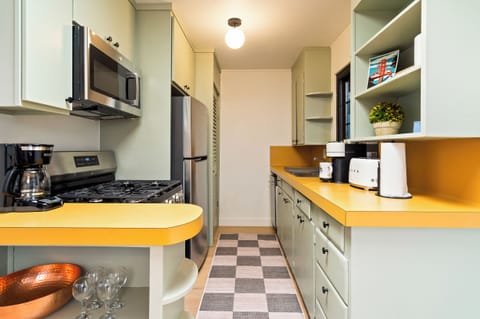 Fully equipped kitchen for real cooking.