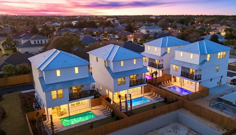 Zensation—your perfect Miramar Beach group getaway that sleeps 22. Just steps from the beach with a FREE golf cart, private heated pool, outdoor kitchen and ounge seating—designed for unforgettable coastal vacations.