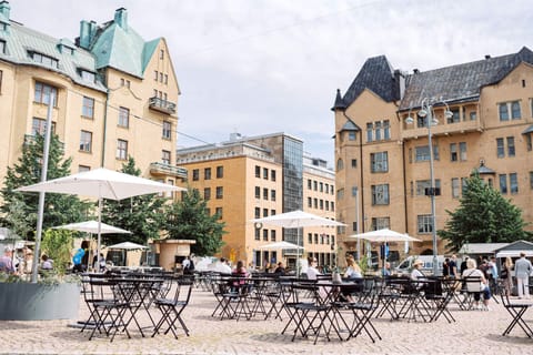 Market square next to the apartment