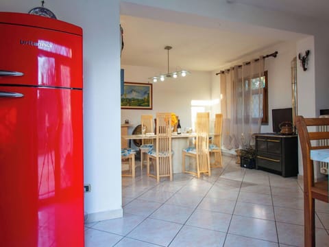 Flooring, Major Appliance, Interior Design, Kitchen Appliance, Furniture, Floor, Kitchen, Refrigerator, Ceiling, Home Appliance