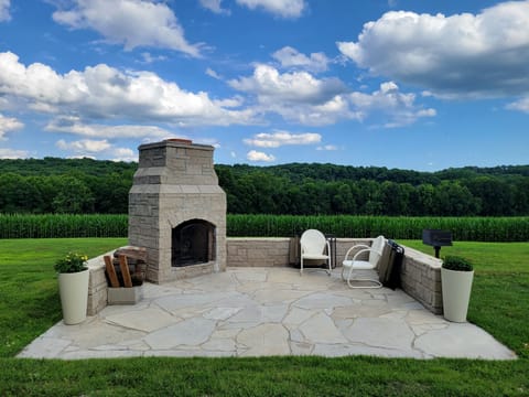 Gather around the outdoor fireplace for a cookout and s'mores.