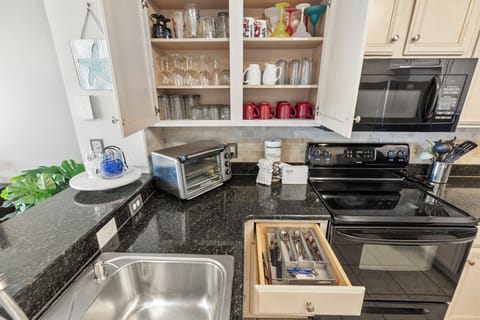 Modern Kitchen with Basic Starter Essentials and Bar Stool Seating