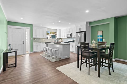 Kitchen plus dining room