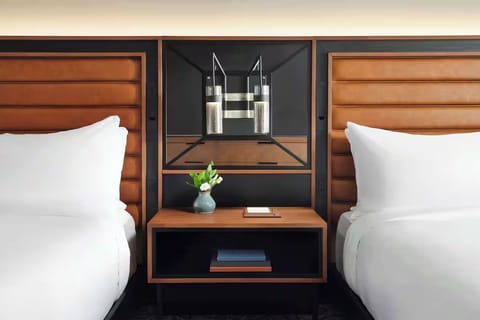 Enjoy boutique-style design details between crisp white linens.