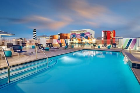 Dive into crisp blue water under open skies.