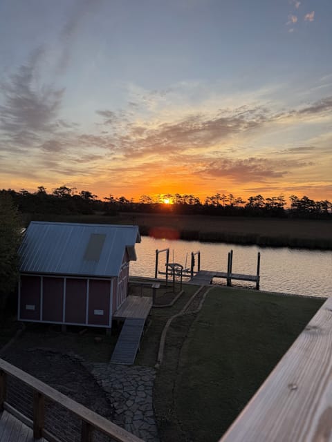 Sunrise backyard view