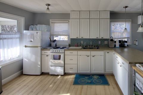 Well stocked kitchen.