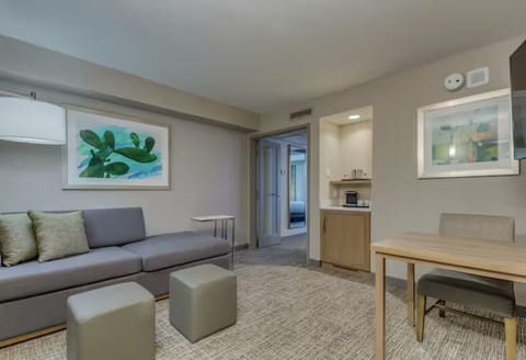 Kick back on the sofa and enjoy relaxed suite living.