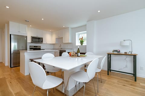 A cozy culinary space with warm tones and everything within reach