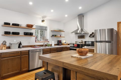Newly updated kitchen with oversized island