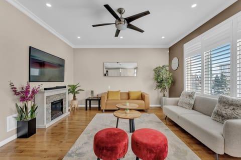 Fireplace feature for cozy evenings in