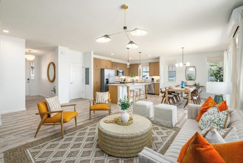 This combined space is central for a relaxed atmosphere and great meals.