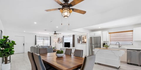 Dining area for 8 guests.