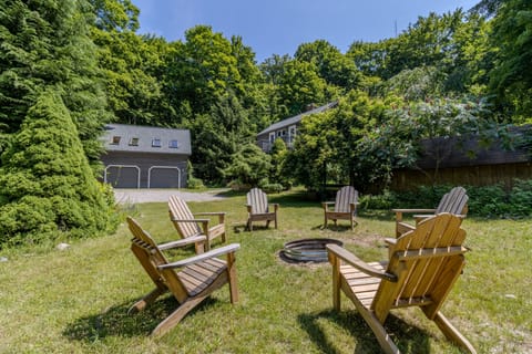 Fire Pit 1 - One fire pit has adirondack chairs
