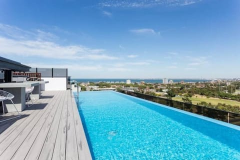 Rooftop communal pool ready for your a swim or laps
