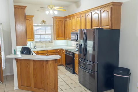 Prepare home-cooked meals in this spacious kitchen