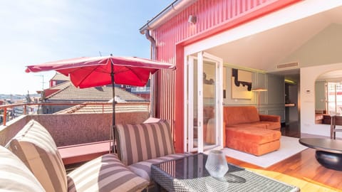 Sun-soaked private terrace seamlessly connected to a stylish living space, creating the perfect setting for morning coffee, sunset drinks, and relaxed city stays. #PrivateTerrace #CityViews #LuxuryApartment #LovelyStay