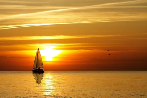 Stunning sunset views right from the property's balcony