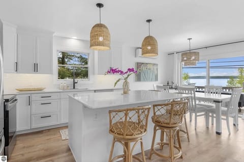 Large kitchen well stocked with cooking essentials
