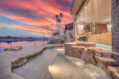 Beautiful sunset & river views from your private resort style pool & dock
