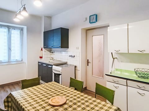 Interior Design, Flooring, Furniture, Floor, Ceiling, Kitchen, Major Appliance, Room, Apartment, Kitchen Appliance