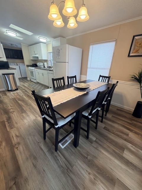 Open dining area with comfortable seating for 6