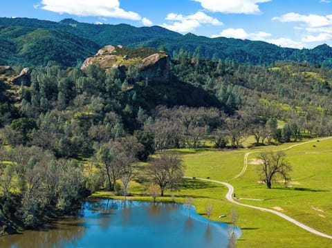The ranch grazing land for cattle and hiking/biking trails