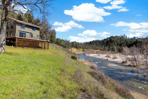 The Duck Cabin overlooking your private stretch of the Nacimiento River