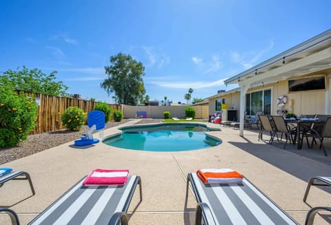 Private pool with lounge chairs to soak up the sun.
