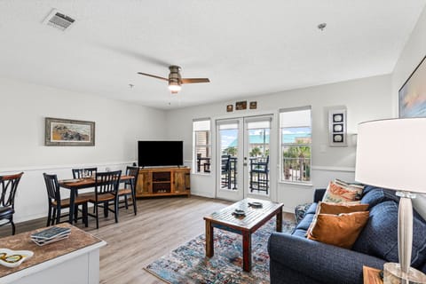 Open living area with 50" Smart TV with You- tube included and Satellite TV.