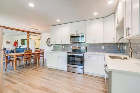 Fully stocked modern kitchen with stainless appliances, spacious countertops, and everything needed for cooking and entertaining.