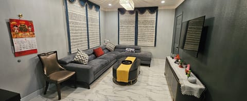 2-piece couch set can join together to become a cozy third bed of full size.