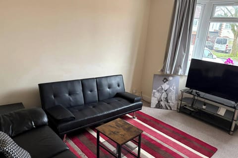 Bright living room with comfortable seating