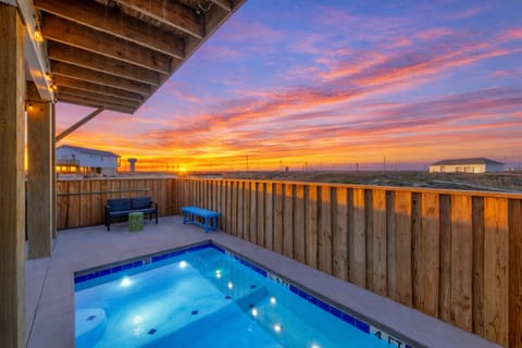 Private, cocktail pool with kid friendly shallow area overlooking canal