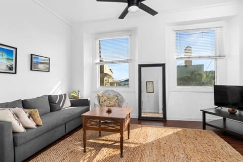 The comfy living room with flatscreen tv