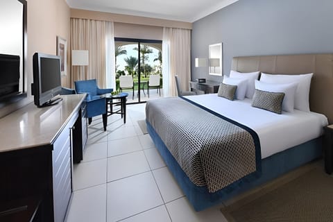 Stretch out in a bright king room with balcony seating.