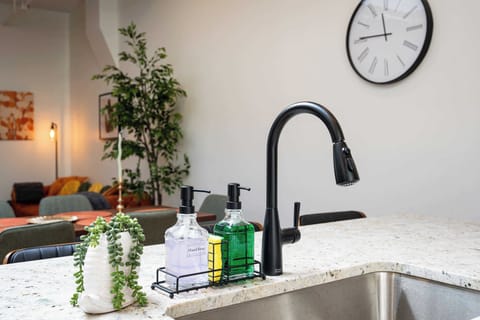 Enjoy time with your friends while you make dinner together in this open concept living area.