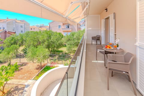 Awnings provide pleasant sun protection during warmer days.
