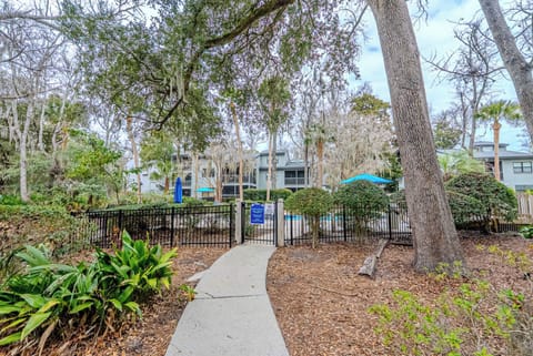 Entrance to pool located behind the unit!