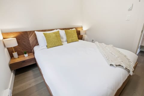 Cozy bedroom with no storage, so guests will need to pack light.