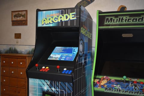 Arcade games in the bunk room