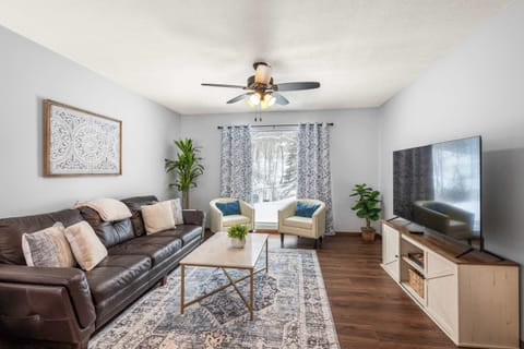 Curl up in the inviting den & stream your favorites on the smart TV​