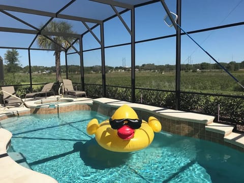 Private pool and spa with prime conservation view