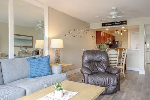 Living area with recliner and sleeper sofa