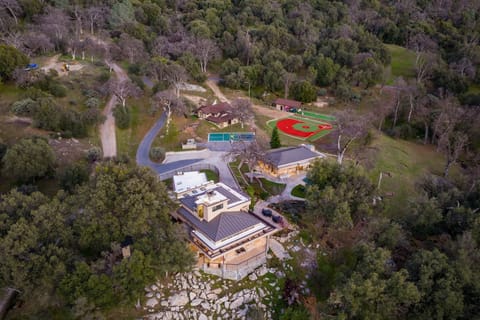 Aerial view of the property